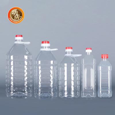 China OEM Clear Pet Plastic Condiment Bottles 250ml 500ml 1l Cooking Oil Container Plastic for sale