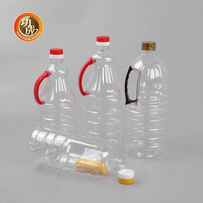 China Peanut Oil Plastic Condiment Bottles PET Transparent Plastic Soy Sauce Bottle for sale