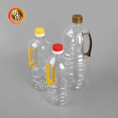 China Food Grade Sunflower Oil 1 Litre Bottle Clear Plastic Vinegar Bottle With Handle for sale