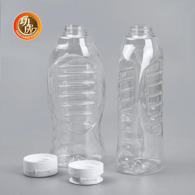 China PET Plastic Squeeze Sauce Bottles With Lid Flip Top Food Grade for sale