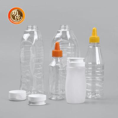 China Flip Cap Plastic Squeeze Sauce Bottle 230ml 250ml 500ml 1000ml For Tomato Ketchup for sale