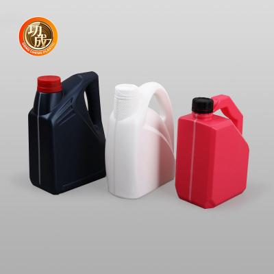 China 1000ml 2000ml PE Engine Oil Bottle Screw Cap Plastic Petrol Bottle for sale