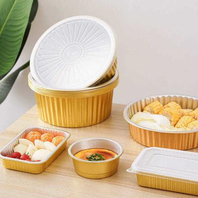 China Disposable Fast Food Grade Aluminum Foil Tray Lunch Box With Plastic Lid for sale