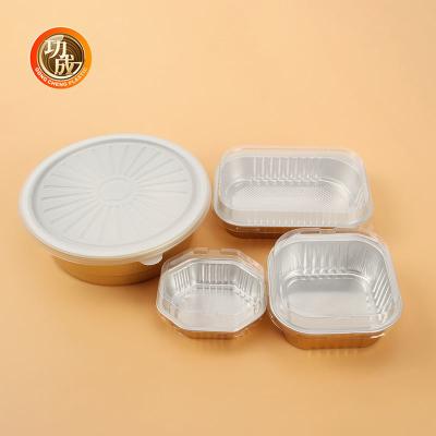 China Disposable Takeout Food Container Aluminum Foil Baking Tray Barbecue Pan for sale
