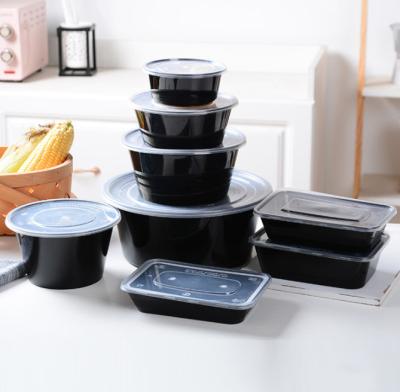 China Leak Proof Plastic Food Storage Boxes Disposable Take Away Packaging for sale