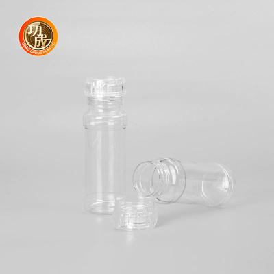 China Custom Transparent Plastic Spice Bottles Condiment Shaker Jars 250ml 500ml for sale