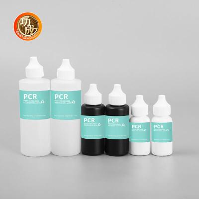 China Botellas de compresión de plástico reciclado de 30 ml 50 ml 120 ml Pcr con boquilla en venta