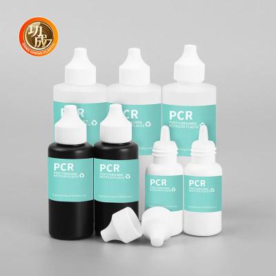 China Custom 30ml 50ml 120ml Empty Dropper Bottle Plastic PCR Squeeze Liquid Bottle for sale
