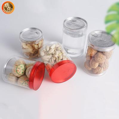 China Food Plastic Packaging PET Cookie Jar 1200ml  Lightweight for sale