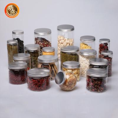 China Customized Food Grade Pet Clear Plastic Jar With Lid 850ml for sale