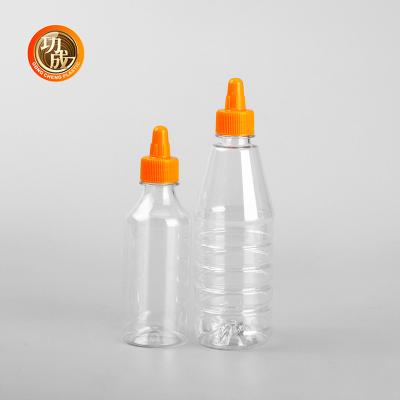 China Cylinder Plastic Squeeze Sauce Bottle Dispensing Squeezeable Sauce Container Closure Type for sale