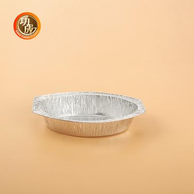 China Öko-freundliche Aluminiumverpackungskisten Rechteck/Runde Form Silber/Goldfolie Deckel zu verkaufen