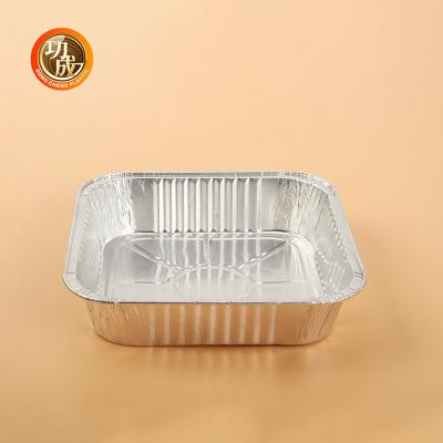 Κίνα Οικολογικά φιλικά αλουμινίου συσκευασία τροφίμων κουτιά προσαρμοσμένο λογότυπο και εκτύπωση ορθογώνιο / στρογγυλό / OEM σχήμα προς πώληση