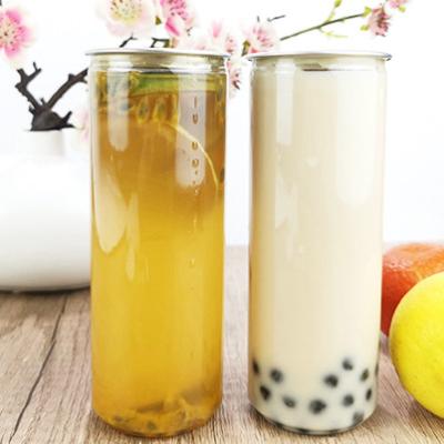 China 330ml Cylindrical Plastic Bottles Clear Beverage Containers Homemade Beverages for sale