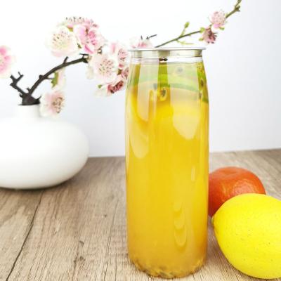 China Cold Pressed Juices 500ml Plastic Container Bottles Flower Bottom for sale