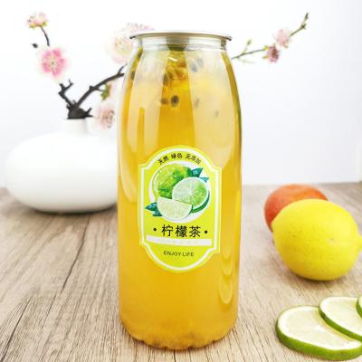 China Tea 650ml Clear Reusable Water Bottle Snap Lids Food Grade for sale