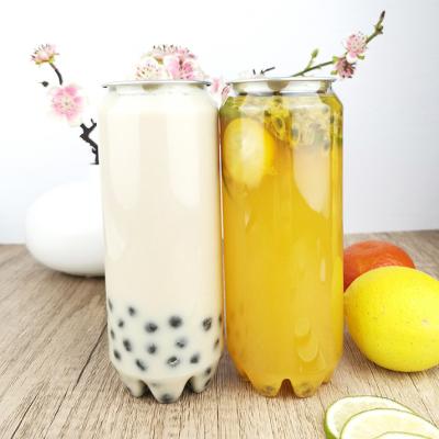 Cina Lle bottiglie di acqua di plastica da 0,5 litri rimuovono i recipienti di plastica con il latte del tè dei coperchi della latta in vendita