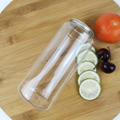 China Plastic 700ml Clear Water Bottles With Can Lids Essential Oils Salad Dressing for sale