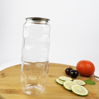 China Tea Milk Plastic 0.5L Food Container Jars With Easy Pull Cover for sale