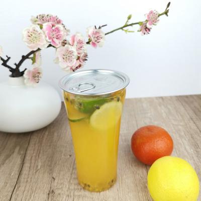 China Beverages Clear 400ml Plastic Disposable Drinking Bottle With Snap Lids Round for sale