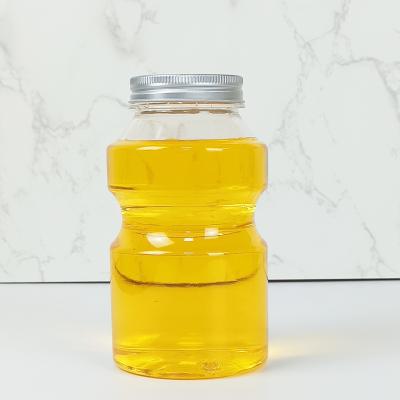 China Juice Clear 500ml Screw Cap Jars Ring Bucket Food Grade Plastic Bottles for sale