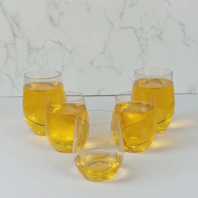 Cina 500 ml di tazze trasparenti usa e getta per bevande, tazze di plastica rossa per acqua, succhi, caffè o tè in vendita