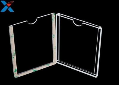 China 1mm Clear Acrylic Display Sheet Horizontal Double Sided Poster Holder for sale