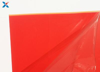 China Hoja de acrílico roja sacada de Casted 2m m con la superficie pulida doble en venta