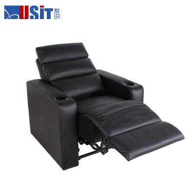 China Home Theater Electric Recliner Chair With Headrest Adjustable Height Easy Cleaning for sale