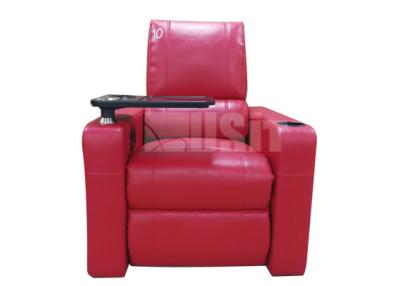China Modern Red Leather Home Theater Seating Electric Recliner Lounge Sofa for sale