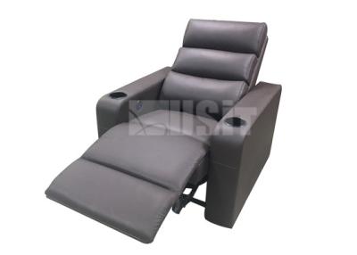 China Big Size Electric Home Theatre Lounge , Electric Power Recliner Sofa Dark Brown for sale
