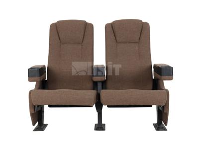 China Tip Up Armrest Commercial Movie Theater Seating High Strength Steel Structure for sale