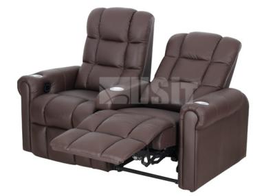 China Custom Anti Slip Electric Recliner Sofa Theater VIP Seating With Silver Cup Holder for sale
