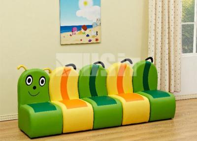 China Baby Seat Kids Toys Economic Child 5 Seater Kawaii Cute Caterpillar Kids Sofa Children Couch for sale