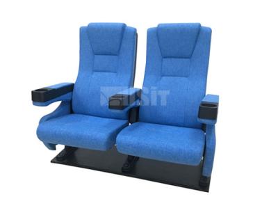 China 580mm Fabric Covered Public Theater Seating Customized Tip Up Theatre Chairs for sale