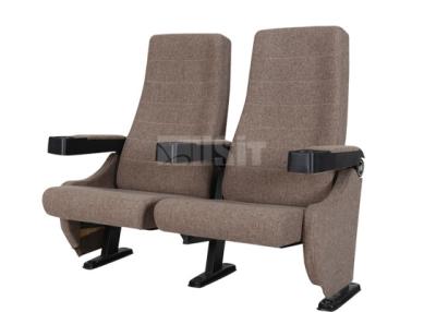 China Gravity Seat Return Structure Theatre Seating Chairs Tip Up Arm With Cup Holder for sale