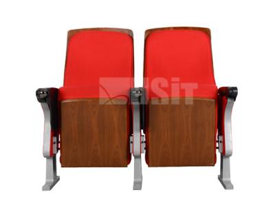 China Red Color Church Theatre Seating Wood Outer Back For Lecture Hall Auditorium for sale