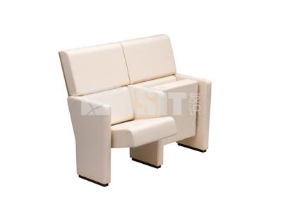 China Plywood Outer Back White Padded Church Chairs Steel Structure for sale