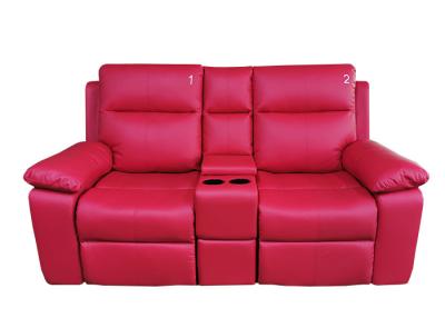 China 5 Seat Leather Cinema Lounge Seating With Reclining Chairs for sale