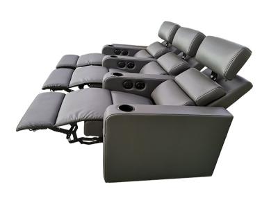 China Powered Headrests Leather Movie Recliners For Entertainment for sale