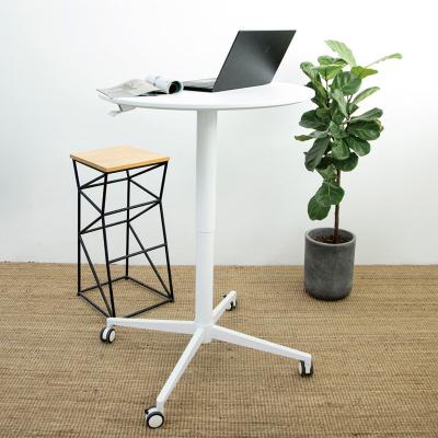China Cast Aluminium One Leg Height Adjustable Computer Desk for sale