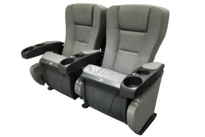 China 2mm Foot Rest Commercial Theater Chairs With Cup Holder Drinks Popcorn for sale