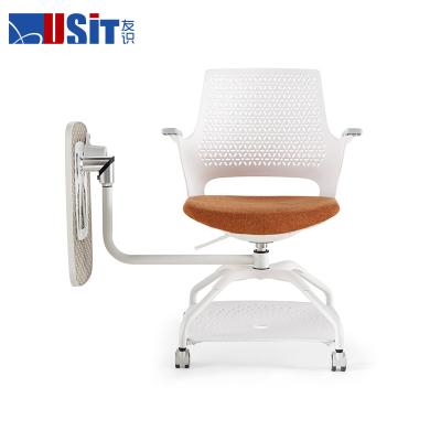 China School Lift Training Ergonomic Folding Office Chair With Writing Pad for sale