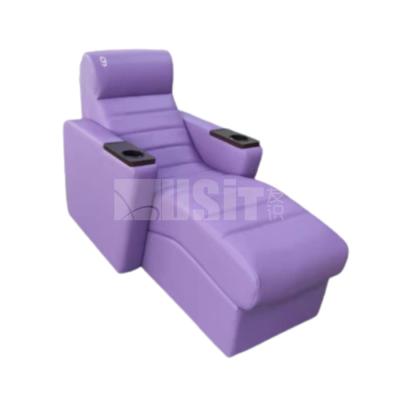 中国 PUの革居間のソファのソファーをつける紫色のホーム シアター 販売のため