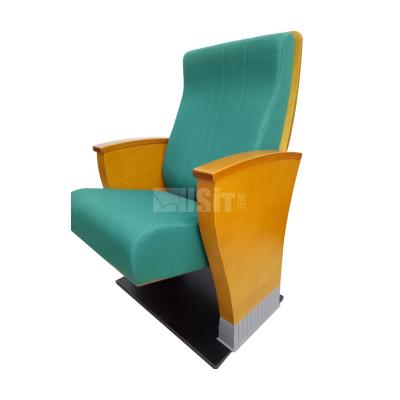 China Green Fabric Auditorium Theater Seating Upholstered Hotel Banquet Church Chair for sale