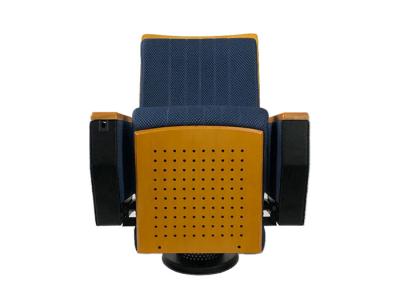 China 545MM Retractable Auditorium Seating Padded Lecture Chairs Church Seat Covered Fabric for sale