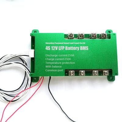 China 4s 12v 250a Lifepo4 Battery BMS Screw Type Common Port Withstand 40v In Series for sale