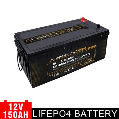 Chine Paquet rechargeable de batterie au lithium LiFePO4 de la longue durée 12v 150ah pour l'énergie solaire de rv à vendre