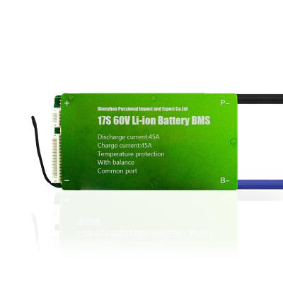 China 16S 17S 60V 45A Li Ion Battery BMS Protection Board 3.7V PCB for sale