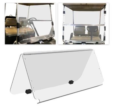 China Acrylic Flip Folding Golf Cart Windshield Kit Tinted / Clear for sale